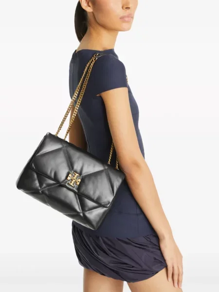 Rankinė Tory Burch dygsniuotas juoda