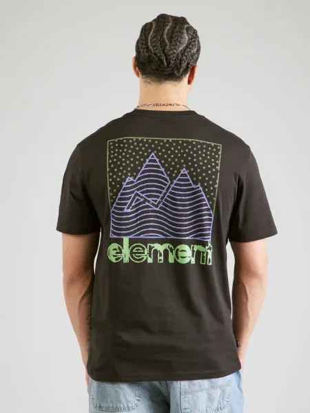 ELEMENT Tričko JOINT TEXTURE limetová / fialová čierna