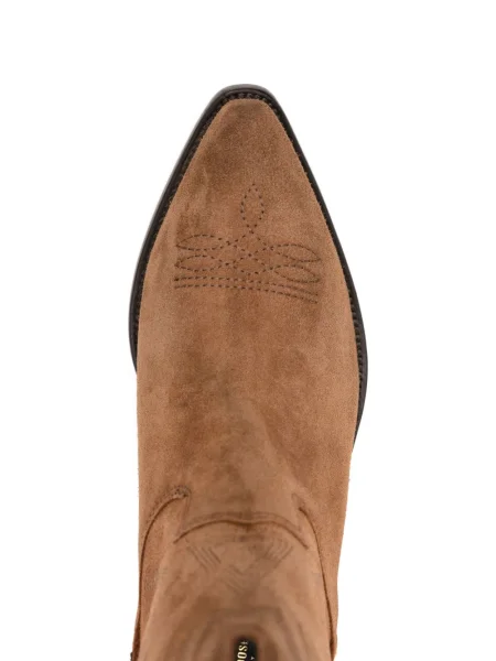 Botine Golden Goose din piele de căprioară auriu