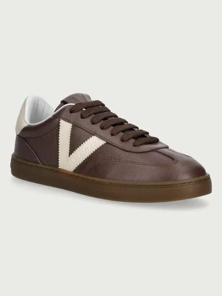 Valentino BAJA sneakersy skórzane brązowe