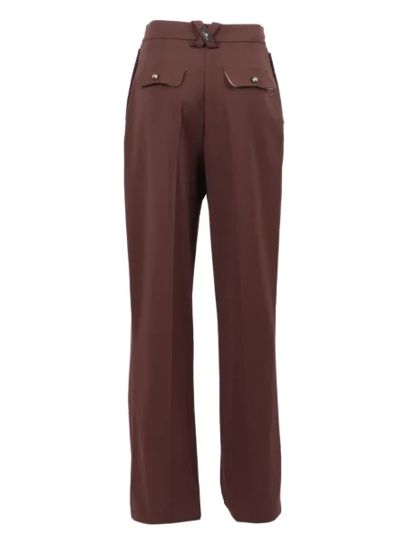 Pantaloni Elisabetta Franchi plisate maro