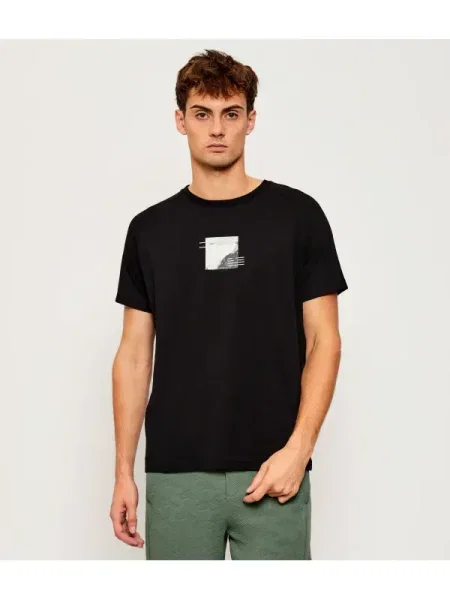 BOSS Tricou Stripe Zone negru