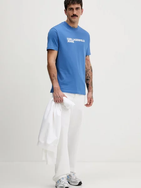 Karl Lagerfeld Jeans kratka majica vijolična
