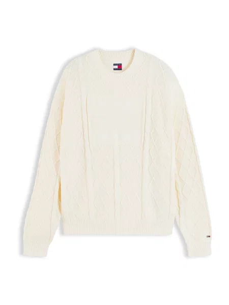 Tommy Jeans Pulover ecru