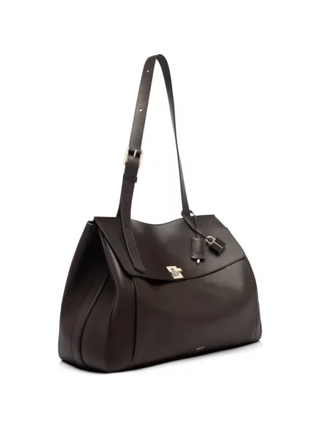 Geantă shopper Tom Ford din piele maro