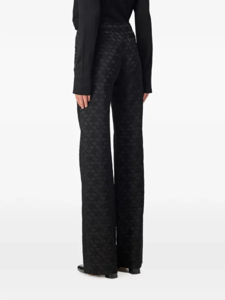 Pantaloni Alberta Ferretti din jacard negru