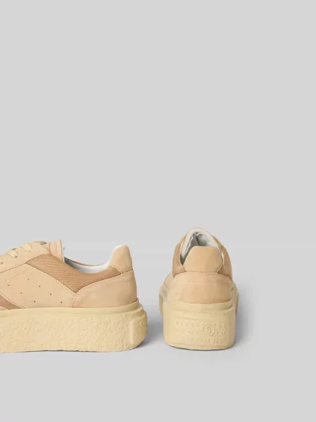 Sneakersy na platformie z otworami wentylacyjnymi Mm6 Maison Margiela beżowe
