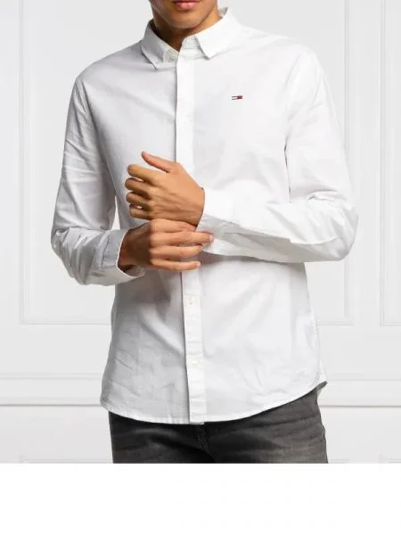 Tommy Jeans Cămașă oxford alb