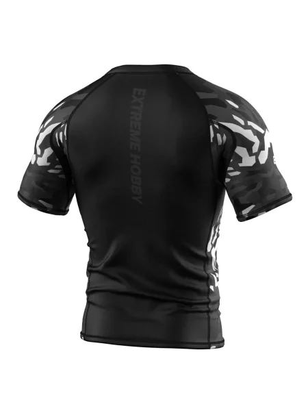 Koszulka Rashguard MMA na Siłownię EXTREME HOBBY BLACK PANTHER biała