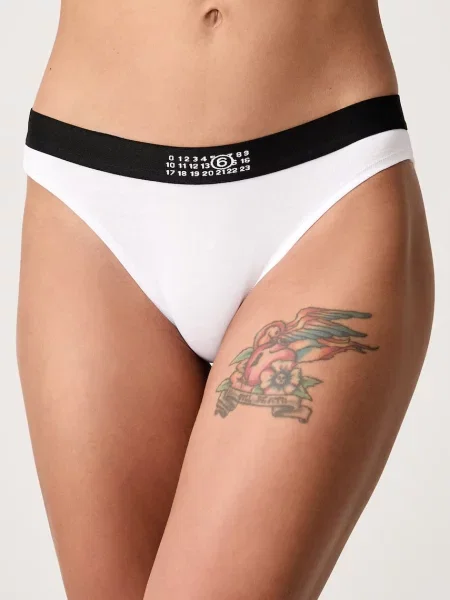 Maison Margiela kalhotky s bavlnou bílé