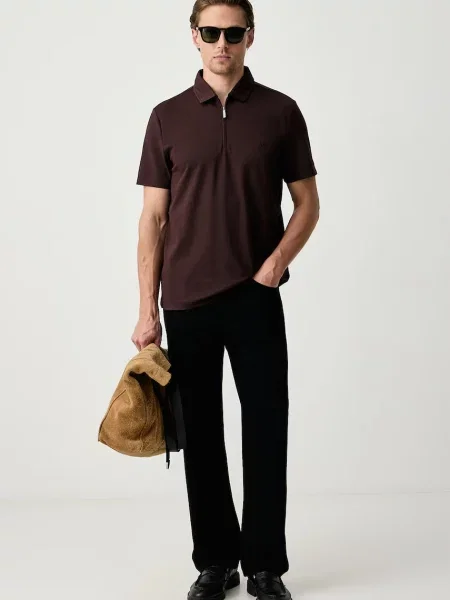 Tricou polo Michael Kors maro