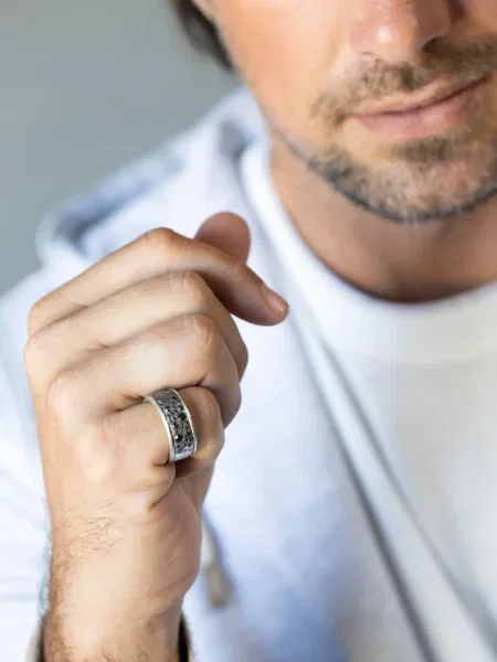 Пръстен John Varvatos черно