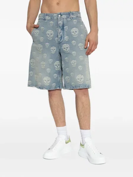 Džínové šortky Alexander Mcqueen modré