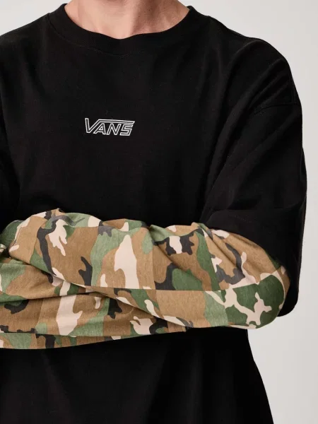 Тениска с дълъг ръкав Vans черно