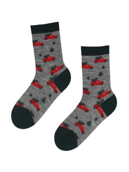 Sokisahtel Șosete CAR PLAY merino wool socks with cars mai multe culori