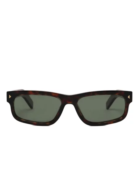 Pravokutne sunčane naočale Prada smeđa