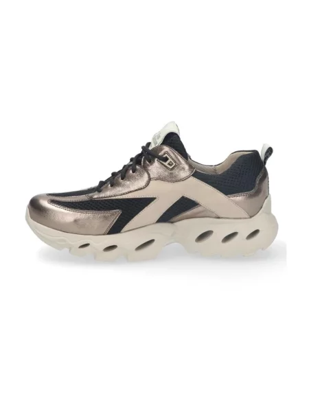 Sneakersy Durea skórzane brązowe