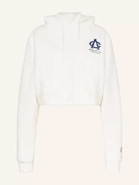Another Cotton Lab Krótka Bluza Z Kapturem weiss biała