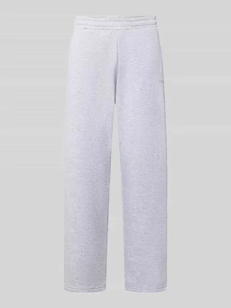 Spodnie dresowe o kroju straight fit z detalem z logo Review