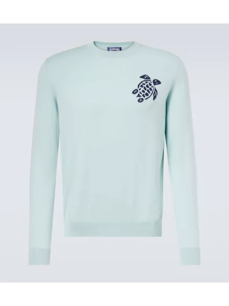 Pulover Vilebrequin din jacard albastru