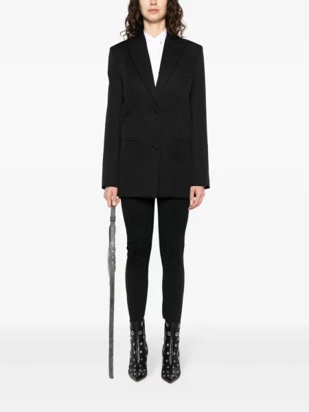 Vlněné jednořadé sako Off-white bílé