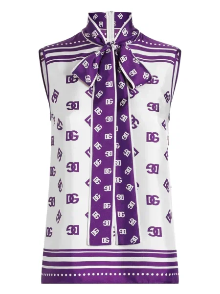 Cămașă Dolce & Gabbana de mătase alb