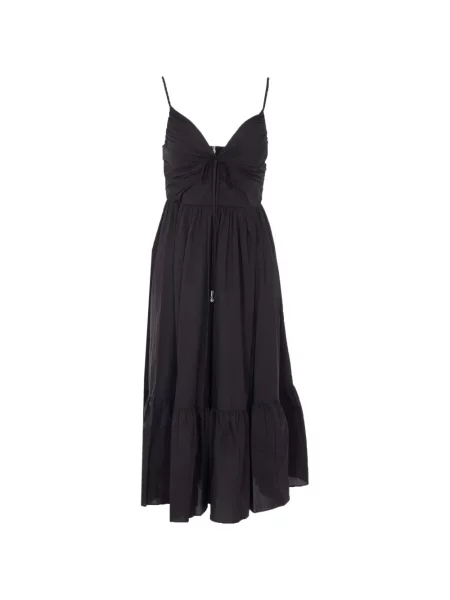 Rochie Michael Michael Kors cu decolteu în V de costum cu bretele negru