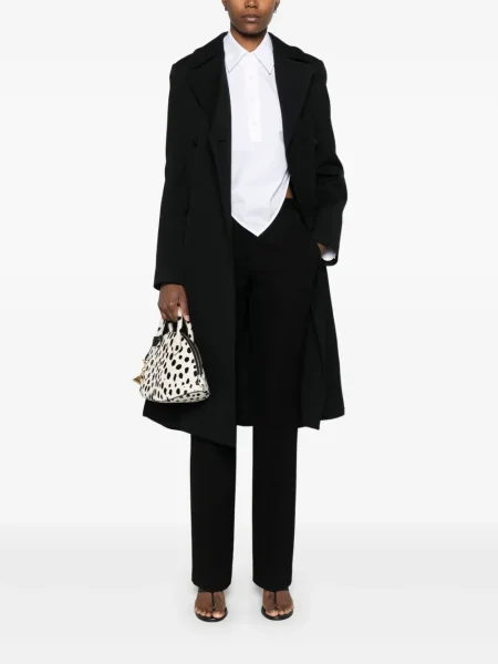 Dvouřadý kabát Jil Sander Pre-owned černý
