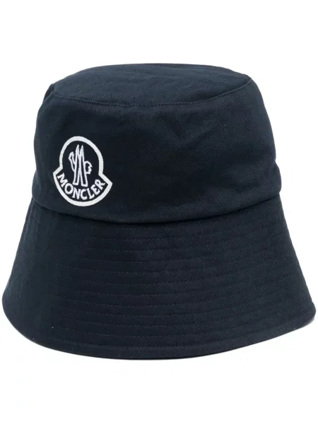 Pălărie Moncler cu broderie albastru