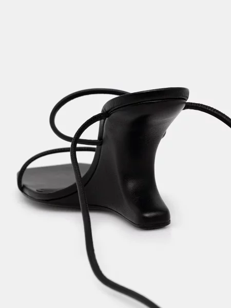 Кожаные босоножки Rick Owens Lilies на танкетке