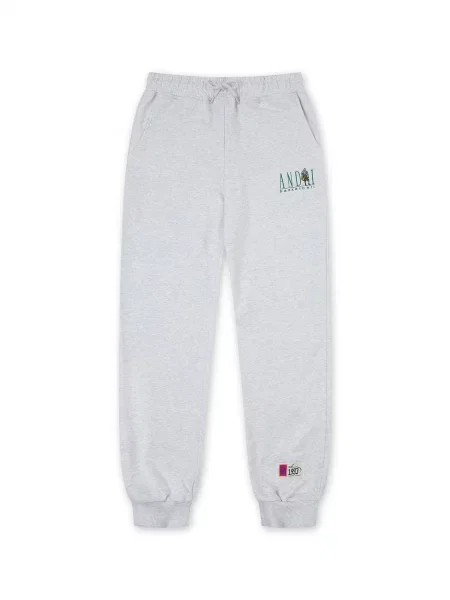 Kalhoty světle / smaragdová šedá