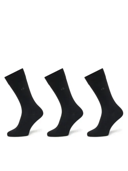 Set de 3 perechi de șosete lungi pentru bărbați Calvin Klein negru