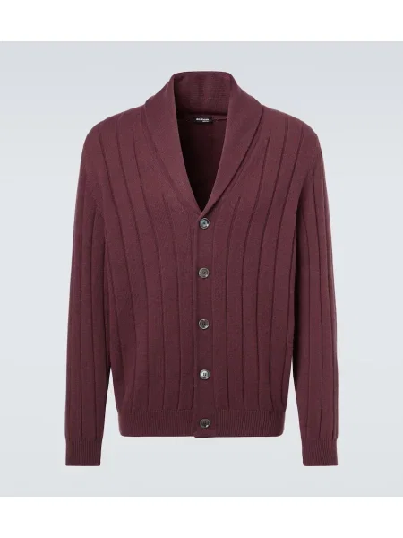 Cardigan Kiton din cașmir bordo