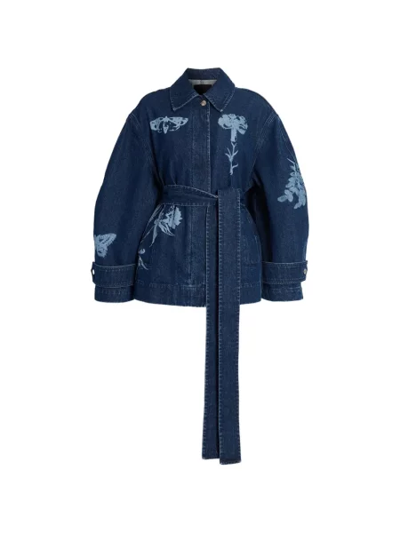 Geacă de blugi Erdem cu model floral cu imagine albastru