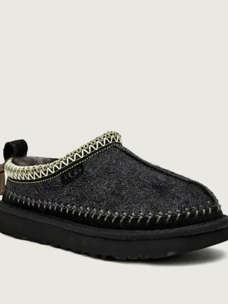 UGG De piele mules încălțăminte W TASMAN BIARRITZ cu adaos de lână negru