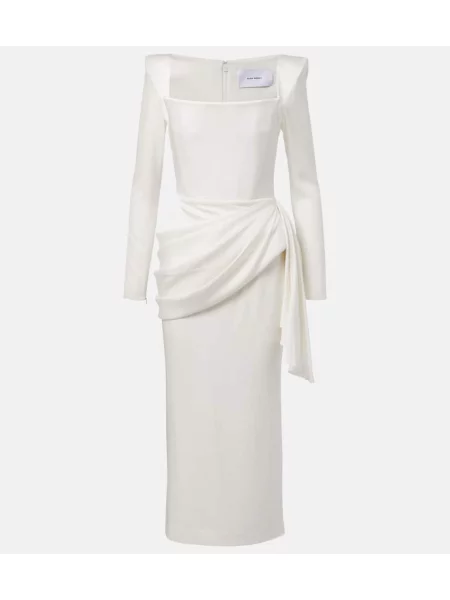 Rochie Alex Perry din satin drapată alb