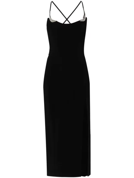Rochie midi Mugler până la genunchi de costum negru