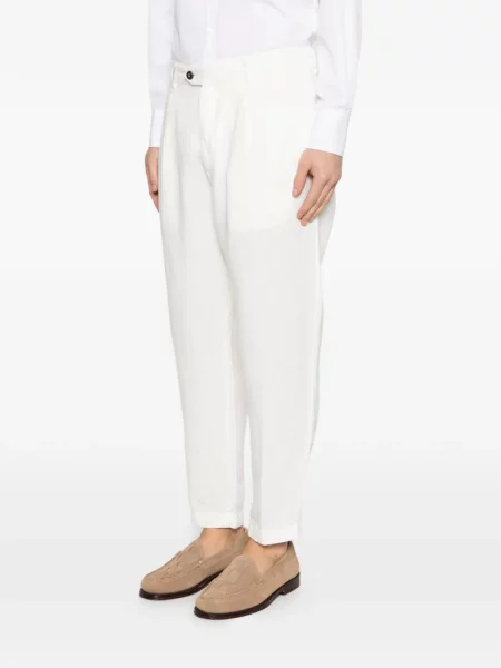 Pantaloni Eleventy alb