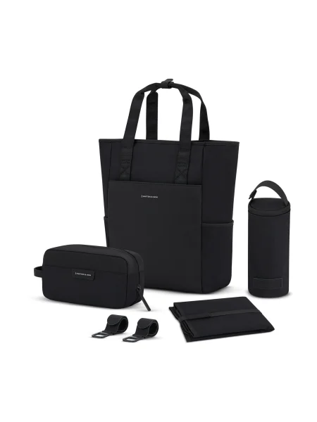 Kapten & Son Rucsac Lindby Diaper negru alb