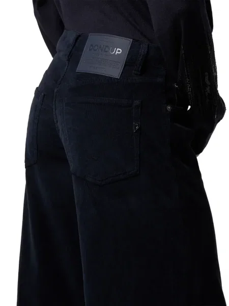 Pantaloni Dondup de catifea cord albastru