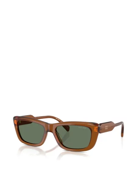 Pravokutne sunčane naočale Miu Miu Eyewear smeđa