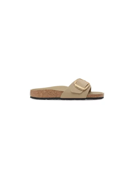 Birkenstock Klapki Madrid Big Buckle beige beżowe