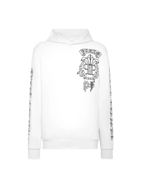 Bluza z kapturem Philipp Plein z kapturem biała