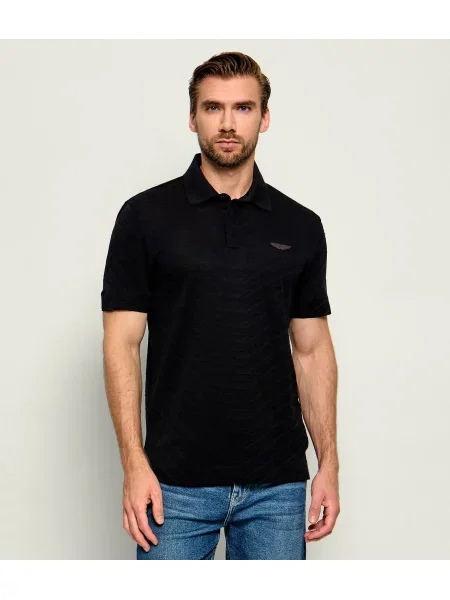 Tricou polo Boss Black negru