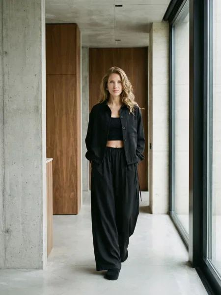 Палаццо Seventeen Аладіни бавовна/віскоза чорний