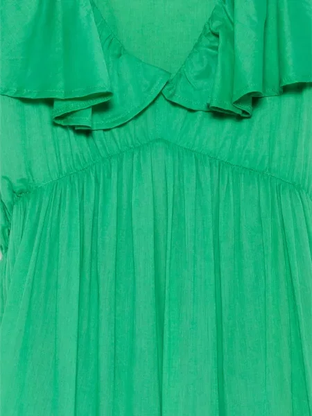 Rochie maxi Kaos cu volane verde