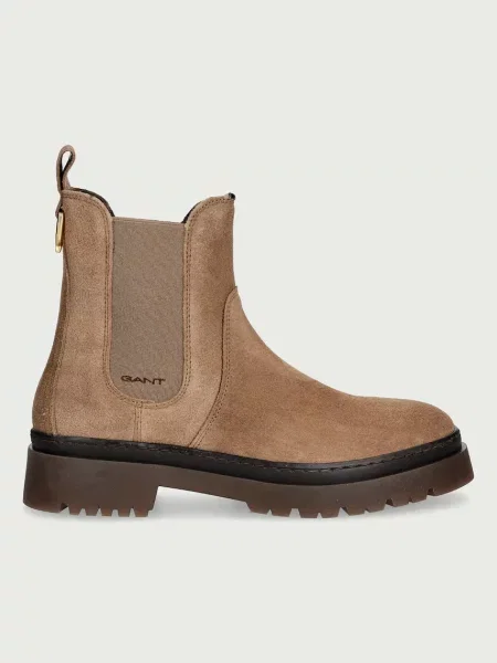 Gant боти челси дамски от велур Aligrey бежово