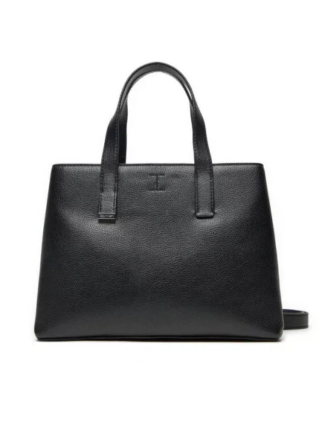 Calvin Klein Torbica Ck Plaque Small Tote crna