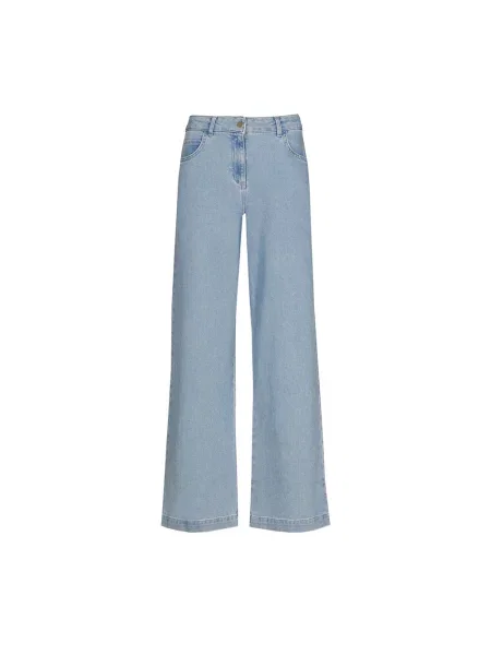 Długie jeansy Marie Méro z 5 kieszeniami niebieskie