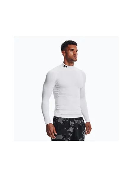 Лонгслів для тренувань Under Armour Comp Mock UA Armour white/black білий